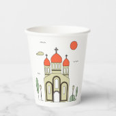 Minimalistische Russisch-Orthodoxe Kerk Papieren Bekers (Voorkant)
