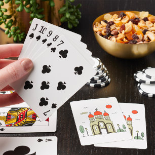 Minimalistische Russisch-Orthodoxe Kerk Pokerkaarten