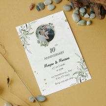 Minimalistische rustieke groen Jubileum foto