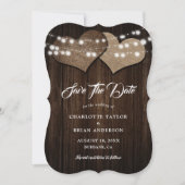 Minimalistische rustieke houten verlichting Countr Save The Date (Voorkant)