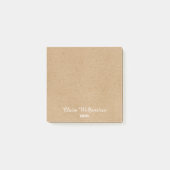 Minimalistische Rustieke Kraft Script Persoonlijk Post-it® Notes (Voorkant)