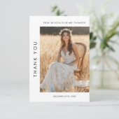 Minimalistische Rustieke Typografie Bruidsborrel F Bedankkaart (Staand voorkant)