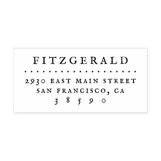 Minimalistische rustieke typografie retouradres 	rubberstempel (Afrduk)