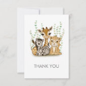 Minimalistische safari flat dank u kaart (Voorkant)