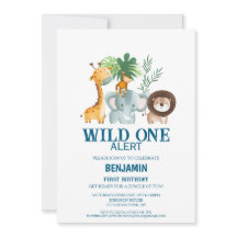 Minimalistische Safari Wild One Verjaardag