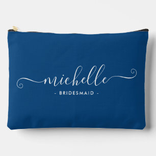 Minimalistische saffierblauwe gepersonaliseerde br etui