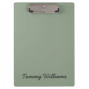 Minimalistische Sage Green Professional Eenvoudig Klembord