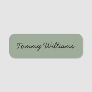 Minimalistische Sage Green Professional Eenvoudig Naamplaatje