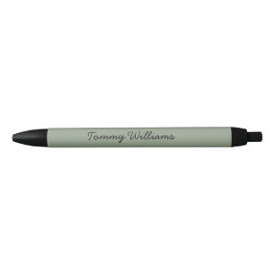 Minimalistische Sage Green Professional Eenvoudig Zwarte Inkt Pen