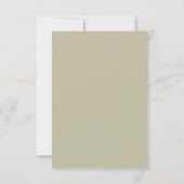 Minimalistische Sage Groene Moderne RSVP-kaart RSVP Kaartje (Achterkant)