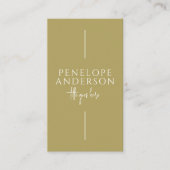 Minimalistische Sage Groene Neutrale QR Code Boho Visitekaartje (Voorkant)