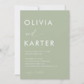 Minimalistische Sage Groene QR Code Alles in Een B Kaart (Voorkant)