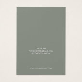 Minimalistische Sage Groene Sieraden Oorbel Displa Visitekaartje (Achterkant)