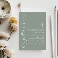 Minimalistische Sage Script Baptisme Typografie