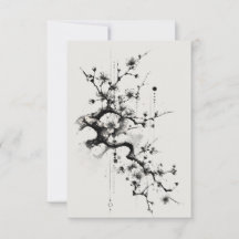 Minimalistische Sakura Inktbloesem