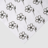 Minimalistische Sakura – Inktborstel Cherry Blosso Tissuepapier (Detail)