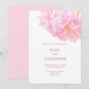 Minimalistische Sakura-kersbloesem Bruiloft Kaart