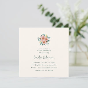 Minimalistische Salie Bloemige Elegante Tuin Baby Kaart
