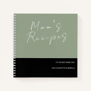 MINIMALISTISCHE SALIE GROEN ZWART MAM'S RECEPT KOO NOTITIEBOEK