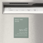 Minimalistische saliegroene en witte bruidsdouche magneet (Insitu (Vaatwasser))