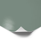 Minimalistische saliegroene en witte bruidsdouche perfect poster (Hoek)