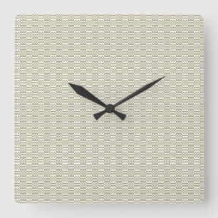 Minimalistische saliegroene geometrische wandklok vierkante klok