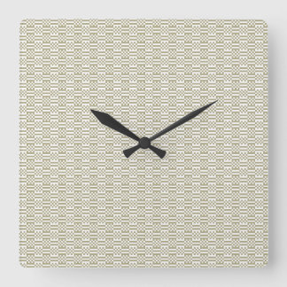 Minimalistische saliegroene geometrische wandklok vierkante klok