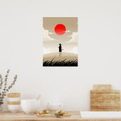 Minimalistische Samurai Poster (Keuken)
