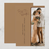 Minimalistische Save the Date-huwelijk Kaart (Voorkant / Achterkant)