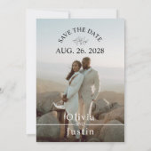 Minimalistische Save the Date Kaart (Achterkant)