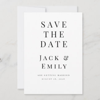 Minimalistische Save the Date Template | Elegante