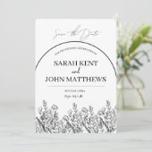 Minimalistische Save the Date Uitnodiging (Staand voorkant)