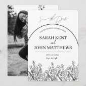 Minimalistische Save the Date Uitnodiging (Voorkant / Achterkant)