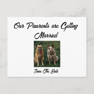 Minimalistische Save the Date van de honden Aankondigingskaart