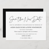 Minimalistische Save the new date trouwdatum aanko Kaart (Voorkant / Achterkant)