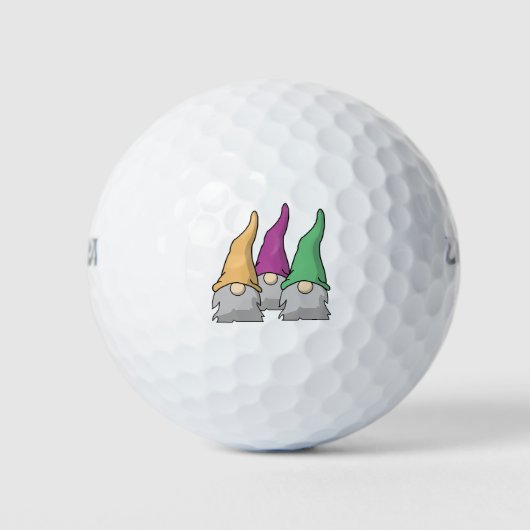 Minimalistische Scandinavische gnomen Golfballen (Voorkant)