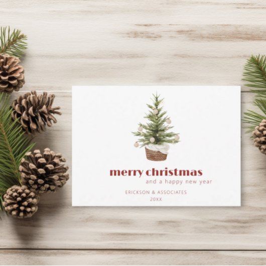 Minimalistische Scandinavische kerstboom Kaart