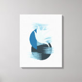 Minimalistische schaduwen van Blauwe Calming Canva Canvas Afdruk (Voorkant)
