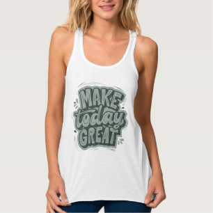 Minimalistische schattige en ontspannende zonegroo tanktop