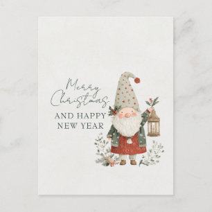Minimalistische Schattige Kerstkabouter Briefkaart