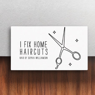 Minimalistische Schattigee Hair Stylist Scissor St Visitekaartje