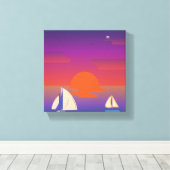 Minimalistische scheepswandkunst - Sinaasappel, st Canvas Afdruk (Insitu (Houten vloer))