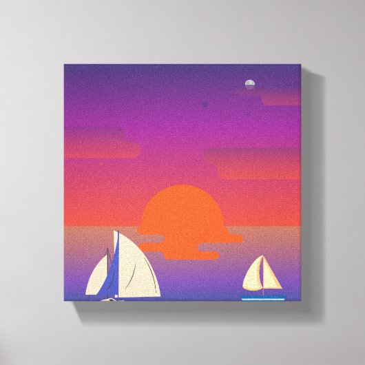 Minimalistische scheepswandkunst - Sinaasappel, st Canvas Afdruk (Voorkant)