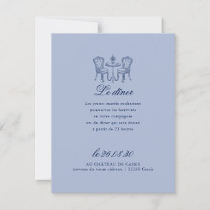 Minimalistische schets van de avondreceptie kaart