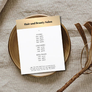Minimalistische schone nep gouden streep kapper me flyer