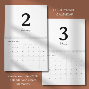 Minimalistische Schoon Moderne Ontwerp Kalender