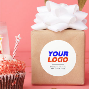 Minimalistische schrijfmachine   Zakelijke Logo-te Ronde Sticker