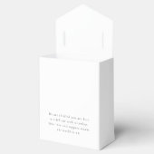 Minimalistische Script Bedankt Zwart Wit Bruiloft Bedankdoosjes (Geopend)