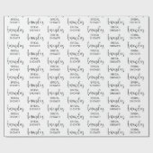 Minimalistische script bruidsfeest cadeaupapier (Vlak)