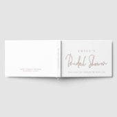 Minimalistische Script Bruiloftsborrel Gastenboek (Volledig)